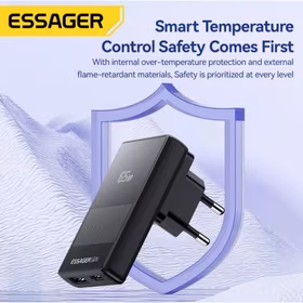 Įkroviklis Essager "Ultra Thin" juodas 65W (PD / QC3.0)