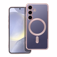 ELECTRO MAG COVER magnetinis dėklas telefonui, suderinamas su MagSafe, skirtas SAMSUNG S24, rausvai auksinis