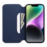 Dėklas "Dual Pocket" skirtas Samsung A356 A35 5G tamsiai mėlynas