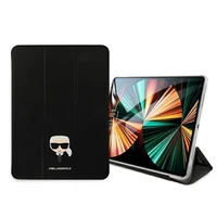 Karl Lagerfeld dėklas iPad 12,9" Pro 2021 KLFC12OKHK knygos tipo juodas Saffiano Karl Head