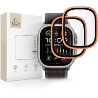 Tech-Protect grūdintas stiklas 2 vnt. Apple Watch Ultra 49mm oranžinis