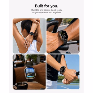 Spigen Athlex Air M dirželis Apple Watch 44/45/46/49 mm, juodas ir oranžinis