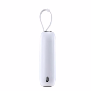 Joyroom mini išorinė baterija 10000mAh Colorful Series 22.5W su 2 įmontuotais USB C ir Lightning kabeliais rožinė (JR-L012)