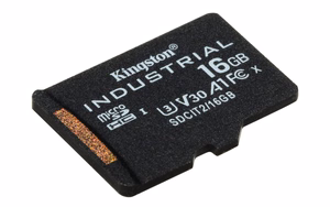 Kingston Technology 16GB microSDHC Industrial C10 A1 pSLC kortelė + SD adapteris