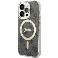 Guess 4G MagSafe dėklas telefonui iPhone 14 Pro - juodas