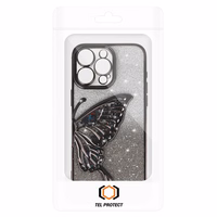 Tel Protect Butterfly Water dėklas telefonui Iphone 16 Plus juodas