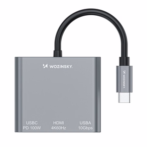 USB-C šakotuvas Wozinsky (WHCH-01) (USB, HDMI, USB-C)