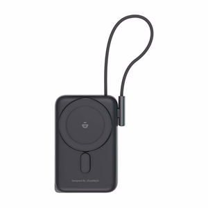 Magnetinė išorinė baterija Choetech B735 10000mAh 20W PD + USB-C laidas (juoda)