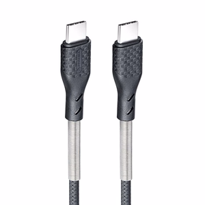 FORCELL F-ENERGY Carbon CB-02C kabelis Type C į Type C PD QC4.0 5A 66W 1 m juodas