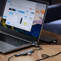 Orico YSB4-U2 USB-A/USB-C Hub prijungimo stotelė 2x USB-A 2.0 + 1x USB-A 3.0 + 1x USB-C 2.0 + 1x USB-C - pilka