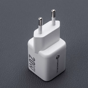 FORCELL F-ENERGY Mini GaN III VT-35A kelioninis įkroviklis su 1 x Type C + 1x USB A lizdais, PD QC4.0 20W baltas
