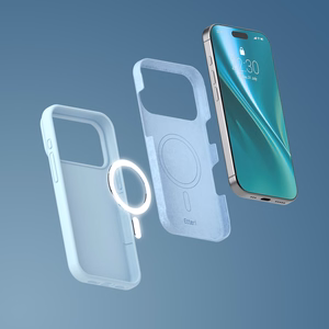 Etteri Silikoninis Mag dėklas skirtas iPhone 17 Pro šviesiai mėlynas