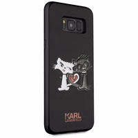 Karl Lagerfeld Choupette In Love Dėklas telefonui Samsung Galaxy S8 Plus - juoda