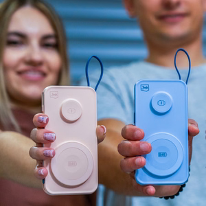 3mk PastelUp 10000mAh 22.5W USB 1A1C Išorinė baterija (f) - juoda