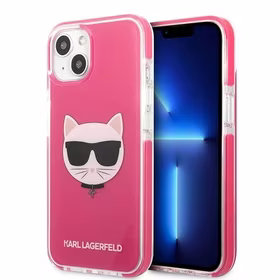 KARL LAGERFELD KLHCP13STPECPI IPHONE 13 MINI 5.4 "DĖKLAS FUCHSIA/FUSCHIA CHOUPETTE HEAD