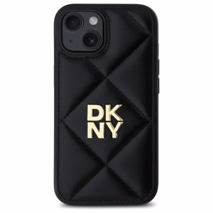 DKNY Quilted Stack Logo dėklas telefonui iPhone 14 - juodas