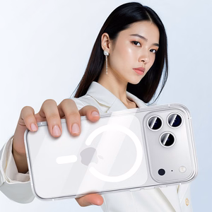 Benks magnetinis skaidrus dėklas telefonui Iphone 17 Pro Max (su fotoaparato valdymo mygtuku)