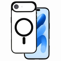 Akrilinis spalvotas magnetinis dėklas telefonui Iphone 17 Air juodas