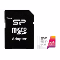 Silicon Power Elite Colorful 64 GB MicroSDHC UHS-I Klasės 10 (SP064GBSTXBV1V20SP)