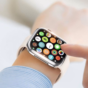 LCD apsauginis stikliukas/dėklas Dux Ducis Samo Apple Watch 41mm sidabrinis