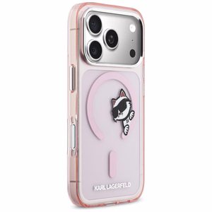 Karl Lagerfeld IML Peekaboo MagSafe Dėklas for iPhone 17 Pro Max - rožinis