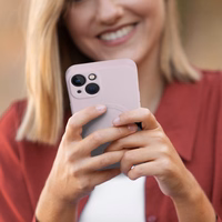 Silikoninis magnetinis dėklas telefonui, suderinamas su MagSafe, skirtas iPhone 16 Plus, rožinis