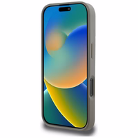 DKNY languotas raštas Magnetinis iPhone 16 Pro dėklas - smėlio spalvos