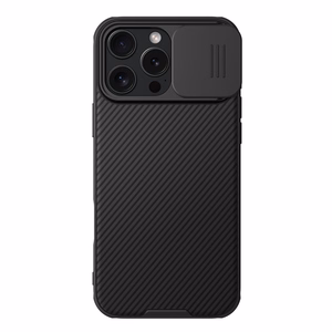 Nillkin CamShield Pro dėklas telefonui iPhone 16 Pro Max su kameros dangteliu - juodas