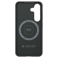 Spigen Enzo Aramid GP-FPS931PGABW silikoninis dėklas su įmontuotu MagFit žiedu Samsung Galaxy S25 - juodas