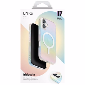 Uniq Iridescia Magclick įkrovimo dėklas telefonui iPhone 17 - įvairiaspalvis