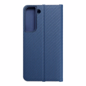 Dėklas telefonui LUNA Book Carbon SAMSUNG S22 mėlynas