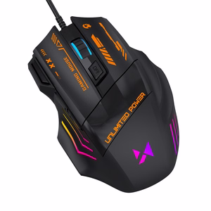 Wozinsky WMGK-1179W laidinė optinė žaidimų pelė, 7200 DPI, su apšvietimu, juoda