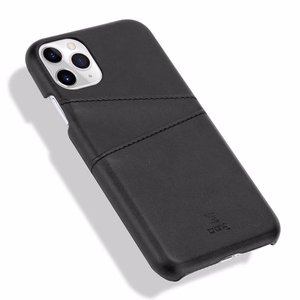 Crong Neat Cover dėklas, skirtas iPhone 11 Pro, su kortelių kišenėlėmis, juodas