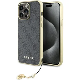 Guess 4G Charms Collection Dėklas telefonui iPhone 15 Pro Max - pilkas