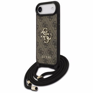 Guess 4G Big Logo Cord Stap per petį dėklas telefonui iPhone 17 Air - rudas