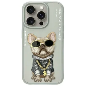 Nimmy Glasses Cool Dog iPhone 15 Pro dėklas - pilkas