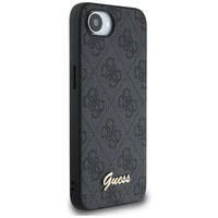 Guess 4G Script Logo MagSafe dėklas telefonui iPhone 16e - juodas