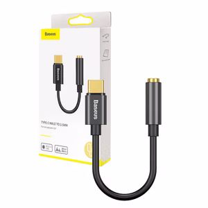 Audio adapteris Baseus L54 iš Type-C į 3.5mm juodas CATL54-01