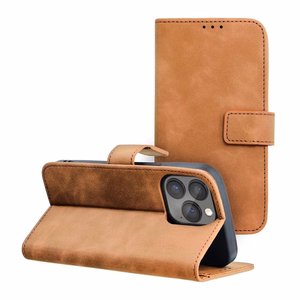 TENDER knygos dėklas telefonui IPHONE 13 Pro rudas