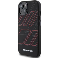 AMG silikoninis didelių rombų rašto magnetinis dėklas telefonui iPhone 15/14/13 - juodas