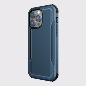 Raptic X-Doria Fort dėklas iPhone 14 Pro Max su Magnetine šarvuota mėlyna danga