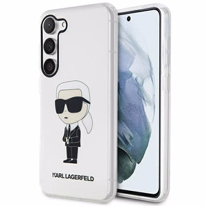 Karl Lagerfeld KLHCS23SHNIKTCT S23 S911 permatomas kietasis dėklas Ikonik Karl Lagerfeld