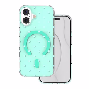 Bubble Dots Mag case for iphone 17 6,3'' green