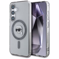 Dėklas Karl Lagerfeld Button Karl Head Printed Logo Magnetinis Samsung Galaxy S25 juodas