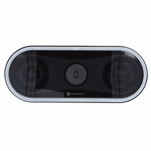 FORCELL F-ENERGY Ellipse belaidis įkroviklis 3in1 suderinamas su Apple Qi QC 15W juodas