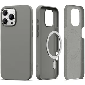 Tech-Protect Silikoninis Magnetinis iPhone 16 Pro Dėklas - Pilkas