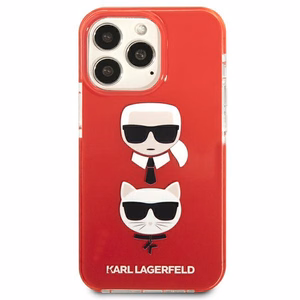 Karl Lagerfeld Karl & Choupette Head dėklas telefonui iPhone 13 Pro / iPhone 13 - raudonas