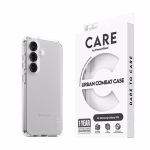 CARE by PanzerGlass Flagship Urban Combat dėklas Samsung Galaxy S25 - skaidrus