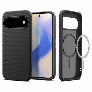 Spigen Liquid Air Mag MagSafe dėklas, skirtas Google Pixel 11, matinis juodas