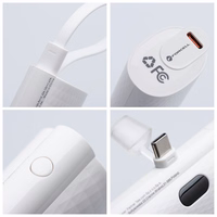 Išorinė baterija Forcell F-Energy Power Plug F5K3 PD 20W 5000 mAh su įmontuotu jungtimi USB C balta